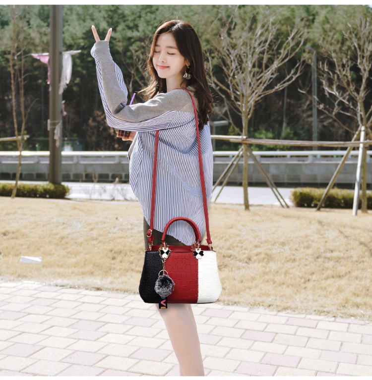 Stone pattern messenger bag handbag for women